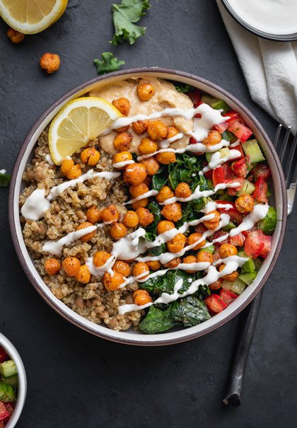 Vegan Protein Bowls
 Vegan Mediterranean Protein Bowls Recipe