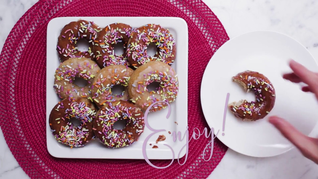 Vegan Protein Donuts
 Vegan Donuts with Chocolate Protein Glaze