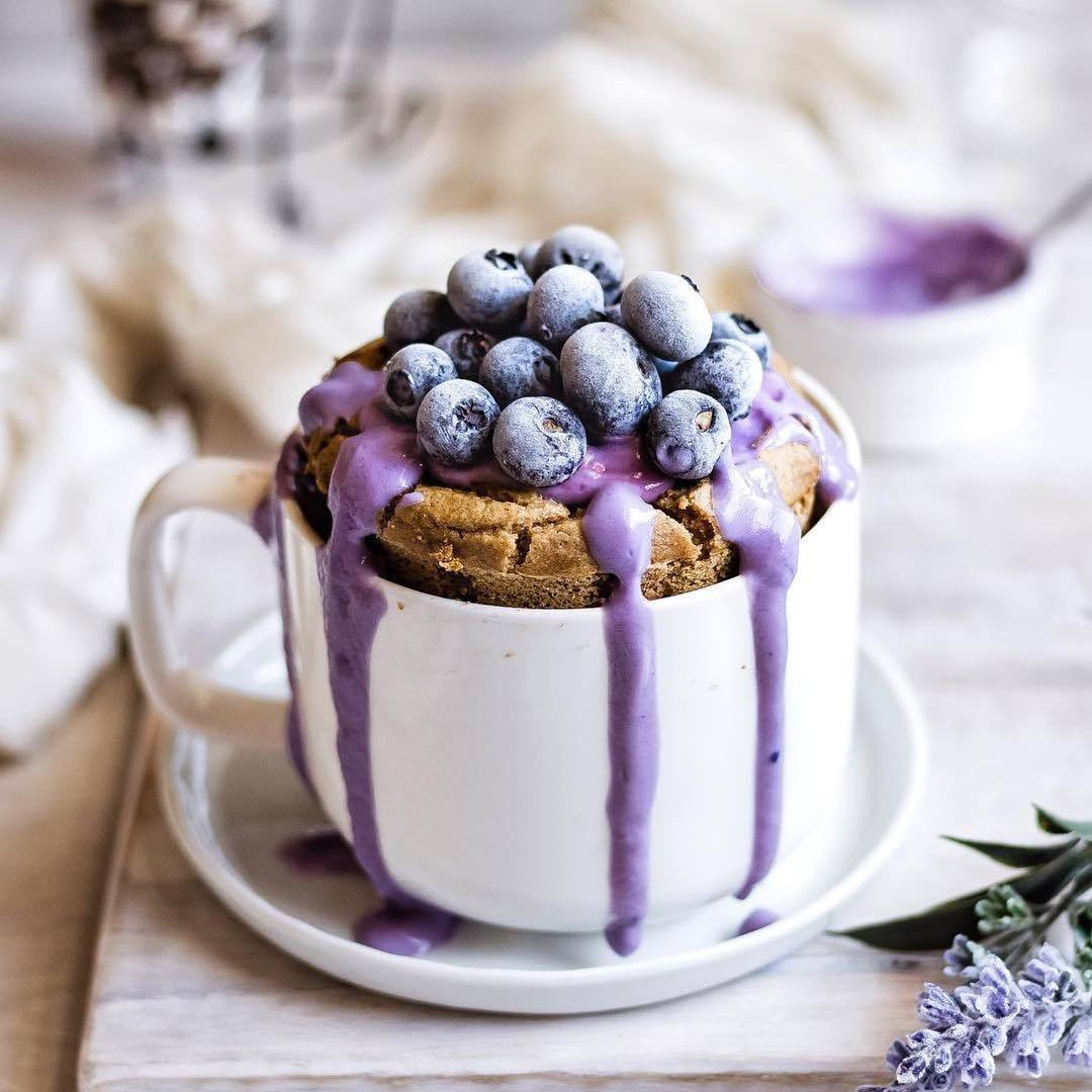 Vegan Protein Powder Mug Cake
 BeingEpicNancy — Vegan vanilla mug cake 🎂topped with