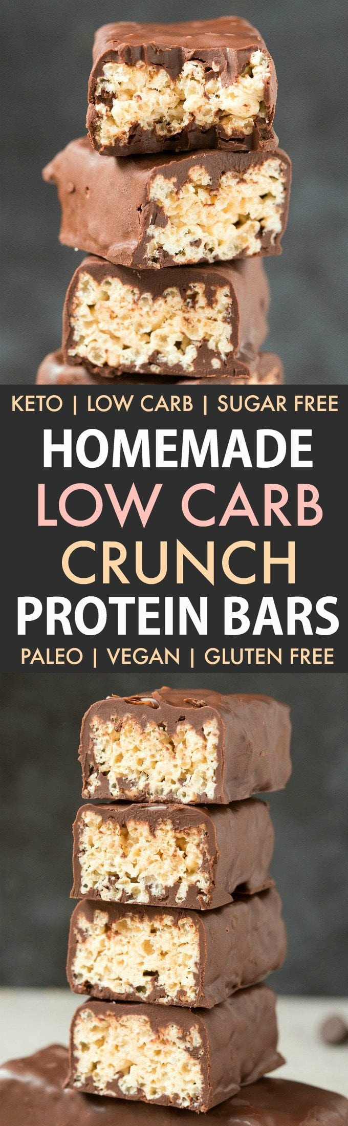 Vegan Protein Recipes Low Carb
 Homemade Low Carb Crunch Protein Bars Keto Vegan Paleo