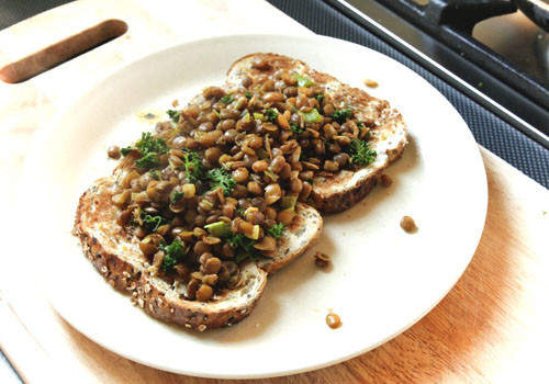 Warm Vegan Breakfast
 Breakfast Lentils Veggie num num