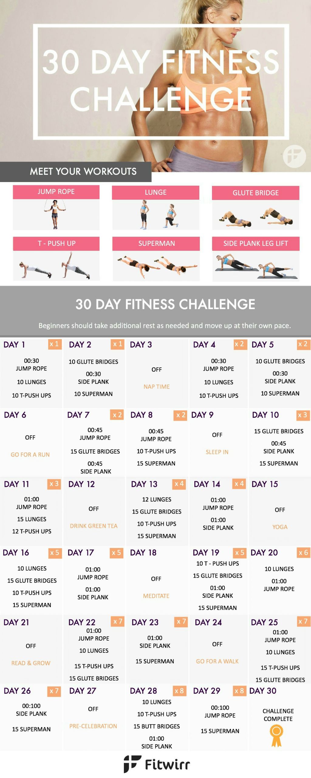 Weight Loss Exercise Challenge
 30 Day Fitness Challenge Transform Your Body in 30 Days