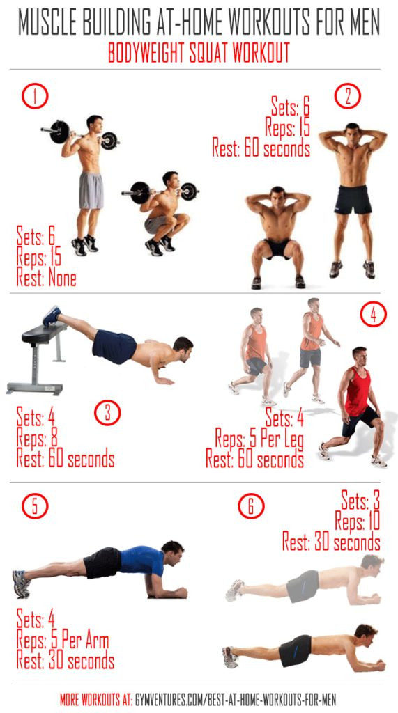 Weight Loss Exercises At Home For Men
 At Home Workouts for Men 10 Muscle Building Workouts