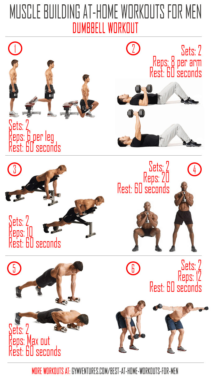 Weight Loss Exercises At Home For Men
 At Home Workouts for Men Dumbbell Workout