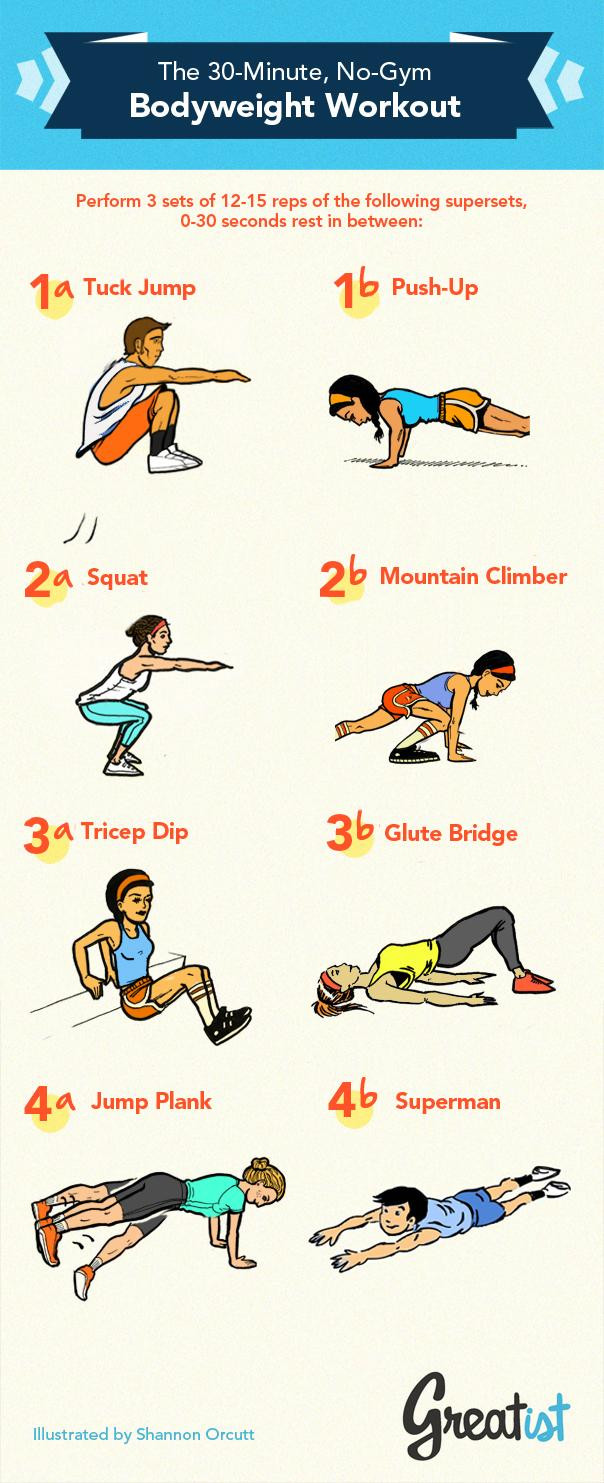 Weight Loss Exercises For Kids
 Infographic A 30 Minute Bodyweight Workout