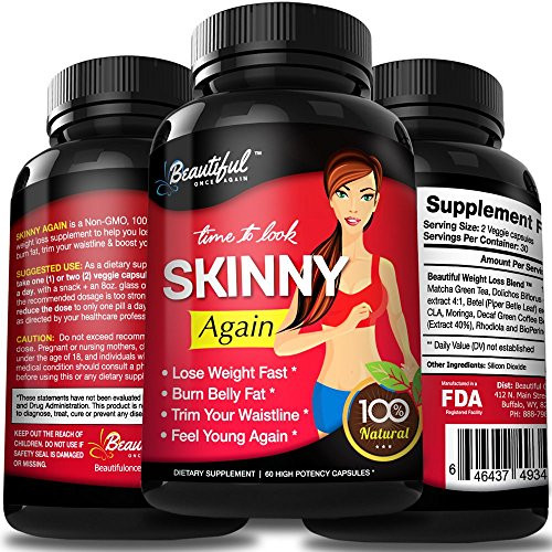 Weight Loss Supplements For Women Fat Burning Lose Belly
 Diet Pills SKINNY AGAIN Lose Belly Fat Fast 100 Natural