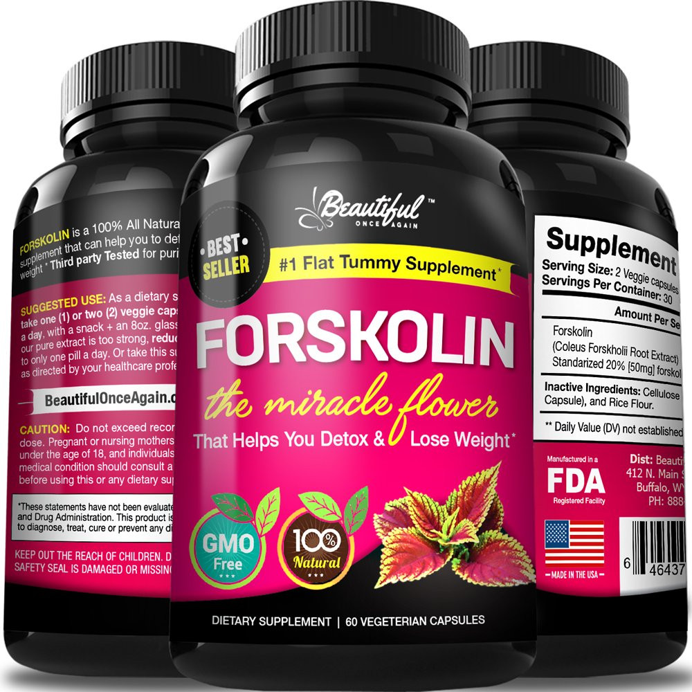 Weight Loss Supplements
 Forskolin Weight Loss Pills Pure Extract 1 Flat