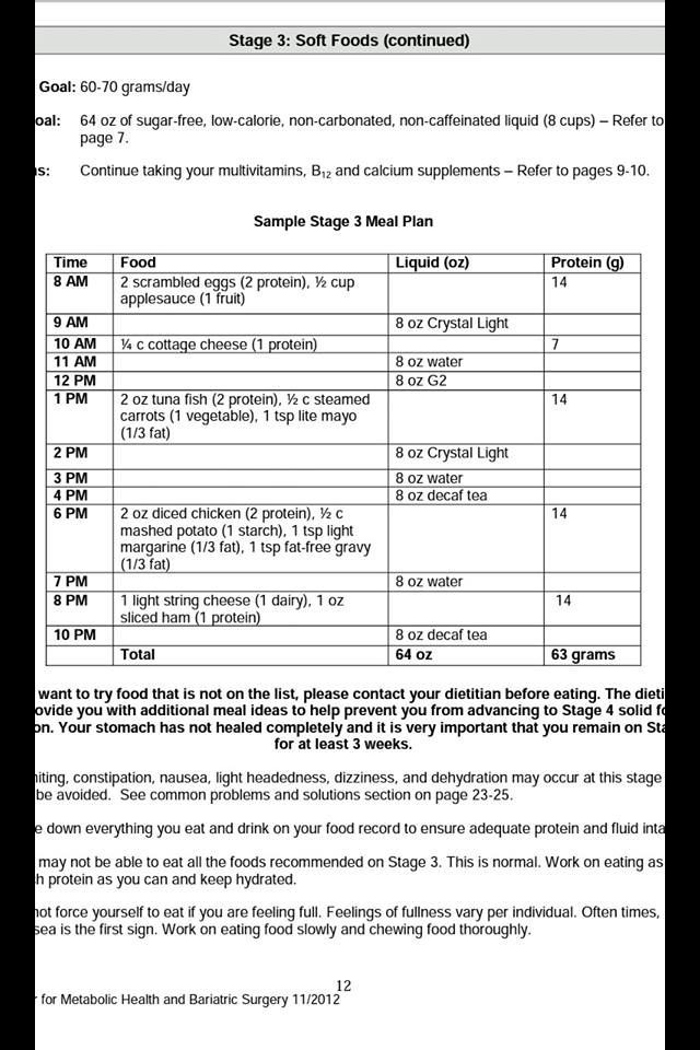 Weight Loss Surgery Diet Plan
 Meal plans
