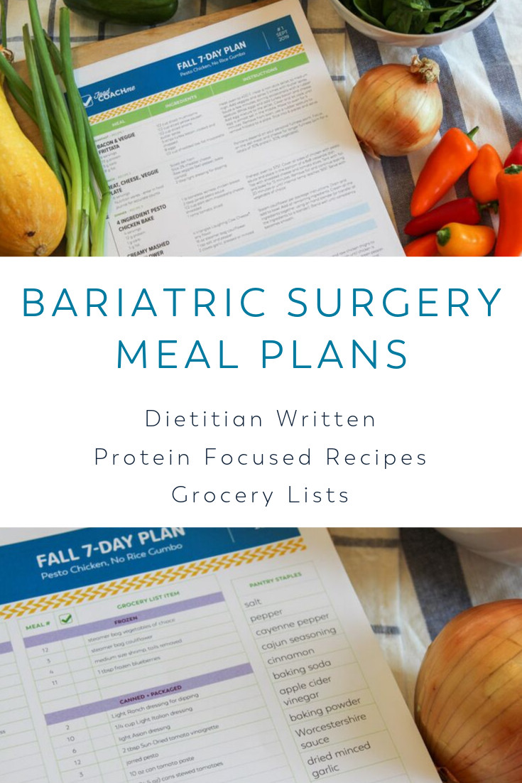 Weight Loss Surgery Meal Plan
 Bariatric Surgery Meal Plans