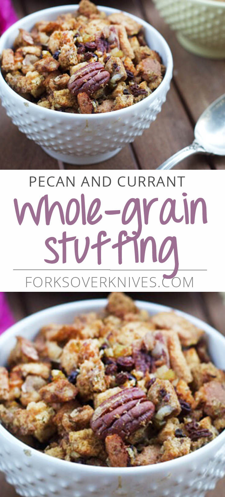 Whole Grain Plant Based Recipes
 Whole Grain Stuffing with Pecans and Currants Plant